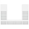vidaXL 5 Piece TV Wall Units with LED White Engineered Wood