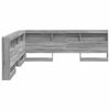 vidaXL Storage Headboard with Shelf Grey Sonoma 180 cm Engineered Wood