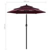 vidaXL 3-Tier Garden Parasol with Aluminium Pole Bordeaux Red 2 m