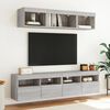 vidaXL 5 Piece TV Wall Units with LED Grey Sonoma Engineered Wood