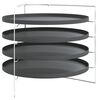 vidaXL Pizza Pans 4 pcs with Rack &Oslash; 28 cm Steel