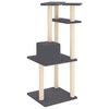 vidaXL Cat Tree with Sisal Scratching Posts Dark Grey 123 cm