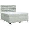 vidaXL Box Spring Bed with Mattress Light Grey 200x200 cm Velvet