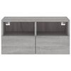 vidaXL TV Wall Cabinet Grey Sonoma 60x30x30 cm Engineered Wood