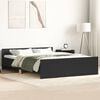 vidaXL Bed Frame without Mattress Black 150x200 cm King Size
