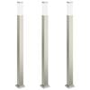 vidaXL Bollard Lights 3 pcs 110 cm Stainless Steel IP44