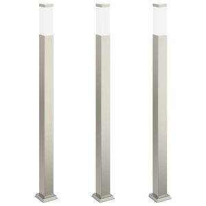 vidaXL Bollard Lights 3 pcs 110 cm Stainless Steel IP44