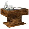 vidaXL Coffee Table with LED Smoked Oak 70x50x45 cm Engineered Wood