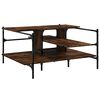 vidaXL Coffee Table Smoked Oak 100x100x48.5 cm Engineered&nbsp;Wood