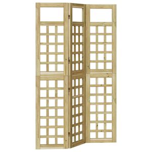 vidaXL Privacy Screen Folding Honey Brown 121 x 180 cm Solid Pine Wood