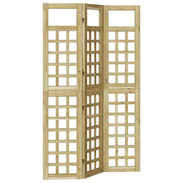 vidaXL Privacy Screen Folding Honey Brown 121 x 180 cm Solid Pine Wood