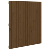 vidaXL Wall Headboard Honey Brown 95.5x3x110 cm Solid Wood Pine