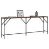 vidaXL Console Table Smoked Oak 200x29x75 cm Engineered Wood