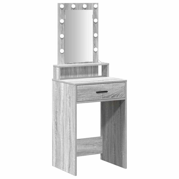 vidaXL Dressing Table Grey 50 x 41 x 140 cm Engineered Wood