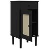 vidaXL Bedside Cabinet SENJA Rattan Look Black 40x35x80 cm Solid Wood Pine