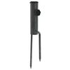 vidaXL Parasol Stands with Spikes 2 pcs 9x35 cm Galvanised Steel