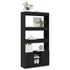 vidaXL Highboard Black 92x33x180 cm Engineered Wood