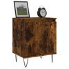 vidaXL Bedside Cabinet Smoked Oak 40x30x50 cm Engineered Wood