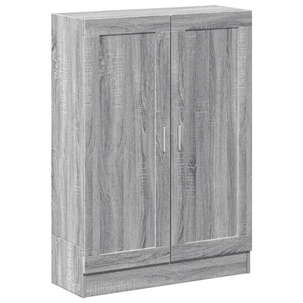vidaXL Book Cabinet Grey Sonoma 82.5x30.5x115 cm Engineered Wood