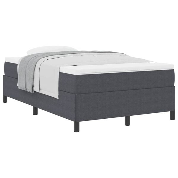 vidaXL Bed Frame Dark grey 120 x 200 cm Corduroy fabric