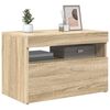vidaXL TV Cabinet with LED Lights Sonoma Oak 60x35x40 cm