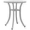 vidaXL Garden Table White Ø48x53 cm Cast Aluminium