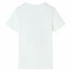 Kids' T-shirt with Short Sleeves Ecru 140