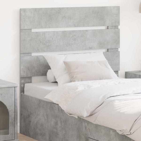 vidaXL Headboard Concrete Grey 90 cm Engineered Wood