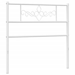 vidaXL Metal Headboard White 75 cm