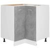 vidaXL Corner Bottom Cabinet "Lyon" Concrete Grey 75.5x75.5x81.5 cm