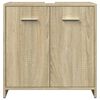 vidaXL 4 Piece Bathroom Furniture Set Sonoma Oak Engineered Wood