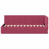 vidaXL Corner Bed Frame with Headboard Wine Red 80 cm x 200 cm Velvet