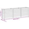 vidaXL Garden Raised Bed 240x40x77 cm Galvanized Steel Silver