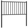 vidaXL Metal Headboard Black 90 cm