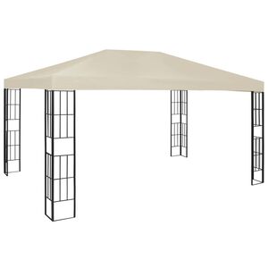 vidaXL Gazebo | Cream, Black | Polyester, Steel | 3x4 m | Durable | Gazebo