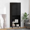 vidaXL Highboard Black Oak 69.5 x 34 x 180 cm Engineered Wood