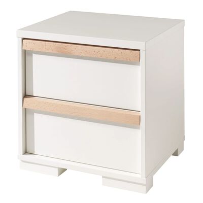 Vipack Nightstand London 2-drawer Wood White