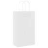vidaXL Paper Bags 50 pcs with Handles White 21x11x36 cm