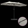vidaXL Garden Parasol Sand and Anthracite 385 x 209 x 244 cm Polyester