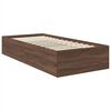 vidaXL Bed Frame with Headboard Brown Oak 120 x 200 cm Engineered Wood