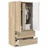 vidaXL Bathroom Cabinet Sonoma Oak 79.5 x 49 x 156 cm Engineered Wood