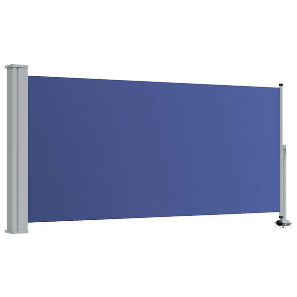 vidaXL Patio Retractable Side Awning 120x300 cm Blue