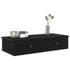 vidaXL Wall Shelf with Drawers Black 80x31x17 cm Engineered Wood