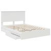 vidaXL Storage Bed with Headboard White 140 x 190 cm Engineered Wood