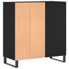 vidaXL Record Cabinet Black 84.5x38x89 cm Engineered Wood