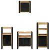 vidaXL Bathroom Furniture Set with Shelf 4 pcs Brown Solid Mango Wood