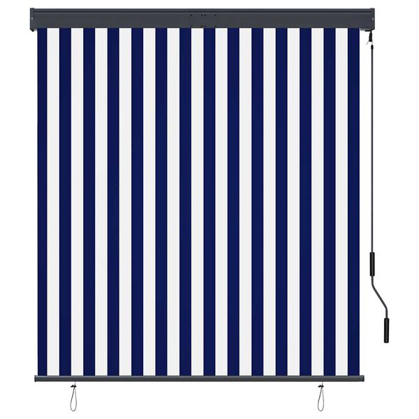 vidaXL Outdoor Roller Blind 140x250 cm Blue and White