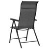 vidaXL Folding Garden Chairs 2 pcs Grey Poly Rattan