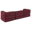vidaXL Modular Sofa 3 pcs Maroon Fabric