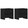 vidaXL Bedside Cabinet 2 pcs Black Oak 45 x 34 x 44.5 cm